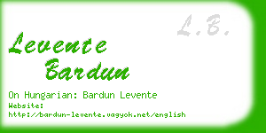 levente bardun business card